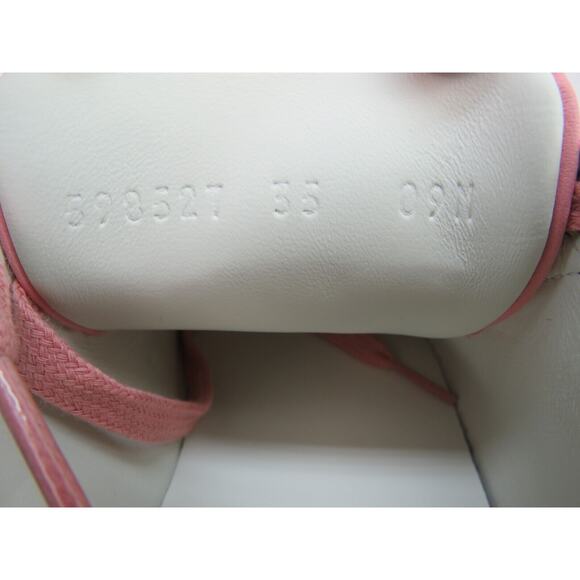 NIB GUCCI 598527 ACE GG INTERLOCKING LEATHER PINK BLUE LOGO LOW SNEAKERS 35 $780 - Picture 2 of 13